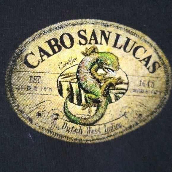 Cabo San Lucas, Men's black Long-sleeved Shirt, Size XL - Picture 1 of 6